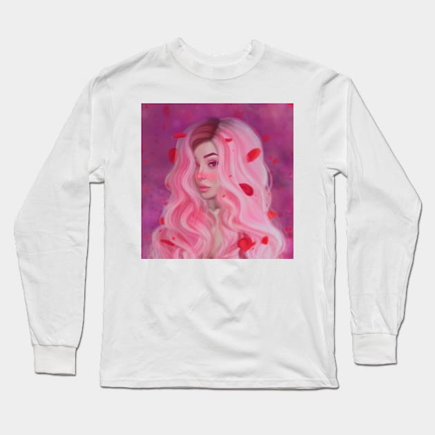 Flower Girl Long Sleeve T-Shirt by Purplehate